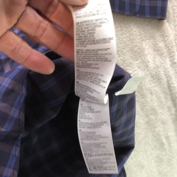 Kirkland Signature Mens Dress Shirt 3XL 19 Neck Non-Iron Traditional Fit Plaid - Picture 8 of 10